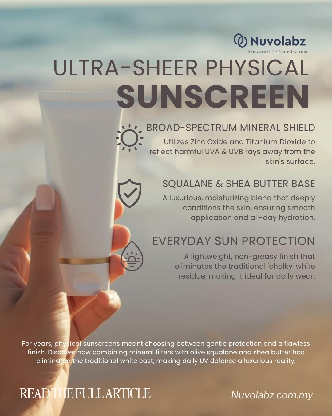 Why Your Brand Needs a Premium, White-Cast-Free Physical Sunscreen