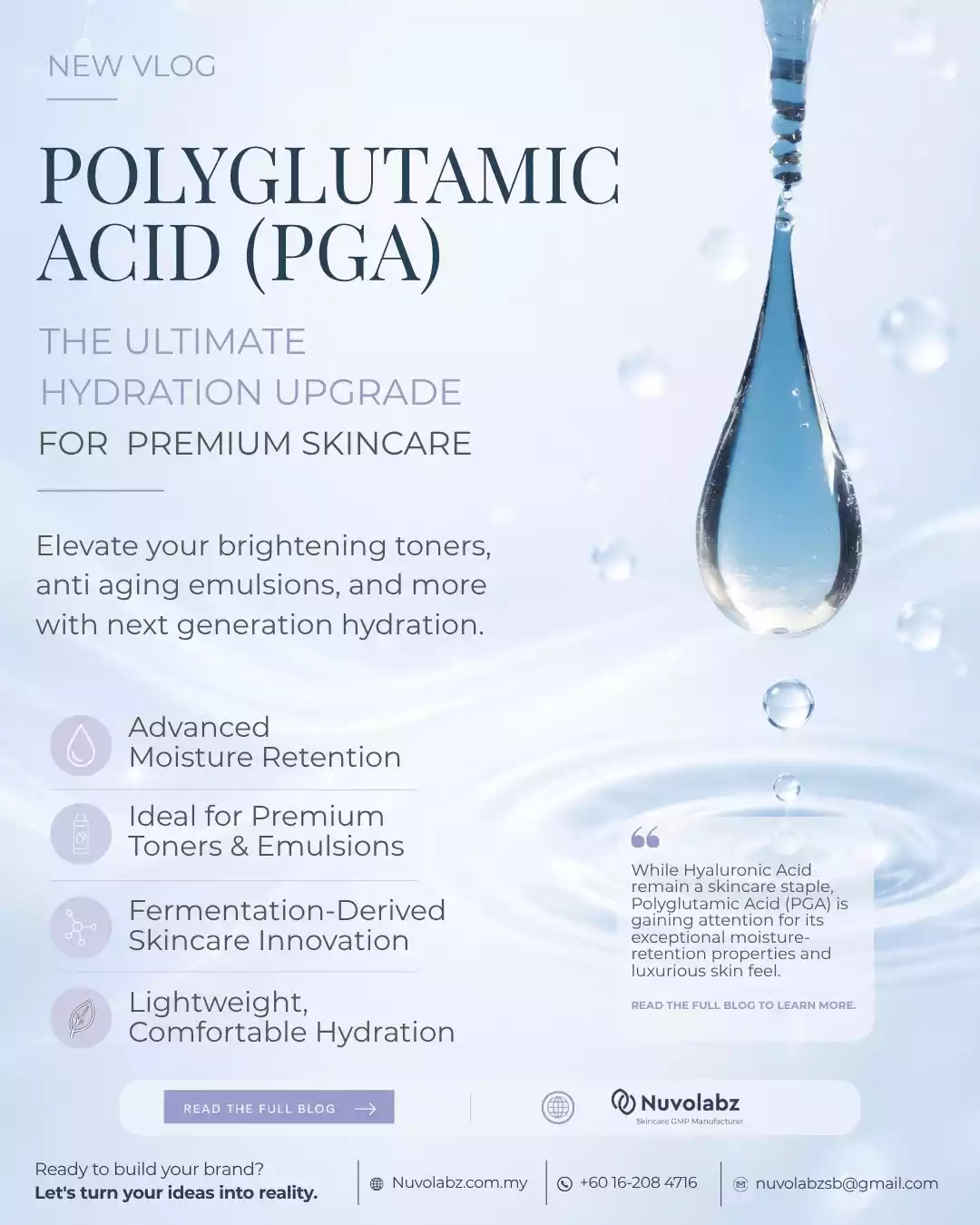 Polyglutamic Acid (PGA): The Ultimate Hydration Upgrade for Premium Skincare Formulations