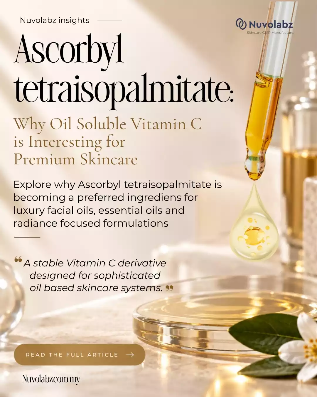 Why Oil-Soluble Vitamin C Is Interesting for Premium Skincare
